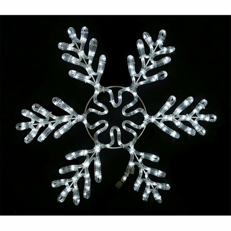 QUEENS OF CHRISTMAS 24 in. LED Ice Snowflake, Pure White SF-SFICE-24-PW